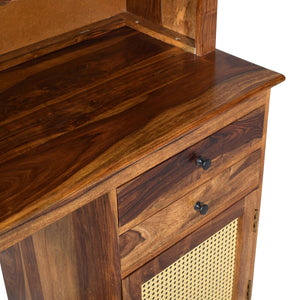 Peo Sheesham Wood Study Table in Teak Finish