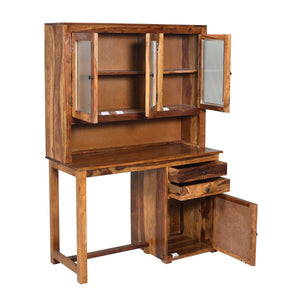 Peo Sheesham Wood Study Table in Teak Finish