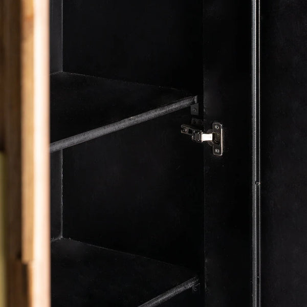 Aamaya Solid Mango Wood Cabinet with Two Door in Natural Finish