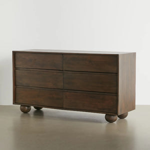 Mahe Solid Wood Chest Of 6 Drawers In Matte Finish