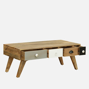 Herman Solid Wood Coffee Table In Natural Finish By Bohemiana