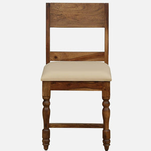 Rangrez Sheesham Wood 6 Seater Dining Set In Provincial Teak Finish With Cushioned Chair