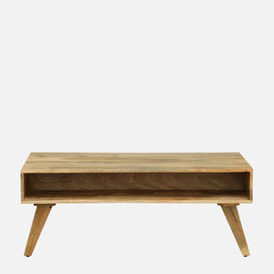 Herman Solid Wood Coffee Table In Natural Finish By Bohemiana
