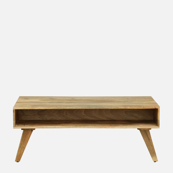 Herman Solid Wood Coffee Table In Natural Finish By Bohemiana