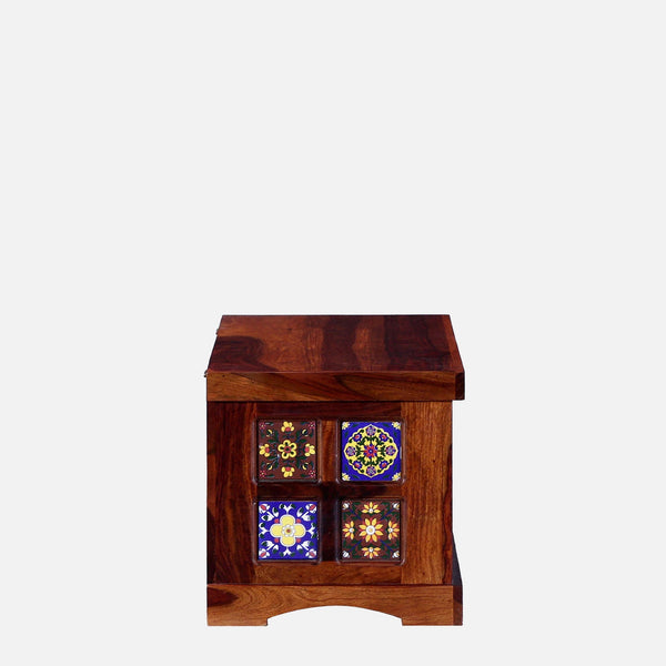 Rangrez Sheesham Wood Trunk in Honey Oak Finish