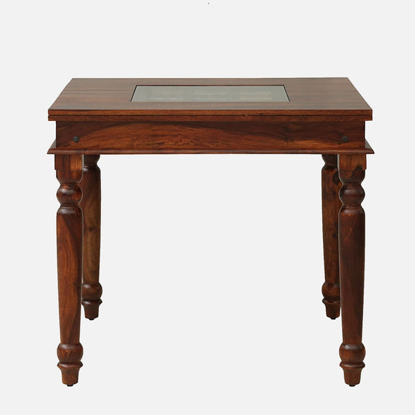 Rangrez Sheesham Wood 4 Seater Dining Table In Honey Oak Finish