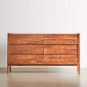 Wallace Solid Wood Chest Of 6 Drawers In Matte Finish