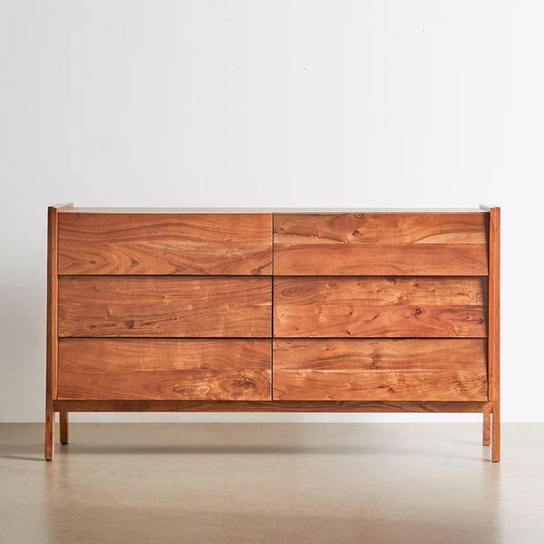 Wallace Solid Wood Chest Of 6 Drawers In Matte Finish