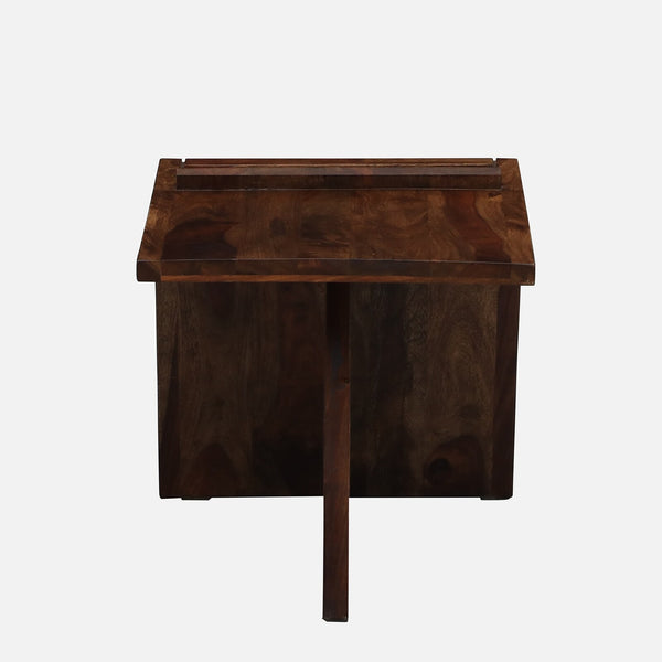 Mora Sheesham Wood End Table In Provincial Teak Finish By Woodsworth