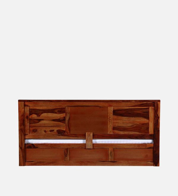 Rangrez Sheesham Wood Queen Size Bed In Honey Oak Finish With Box Storage (60 - 78 inch Mattress Size)