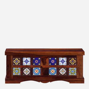 Rangrez Sheesham Wood Trunk in Honey Oak Finish