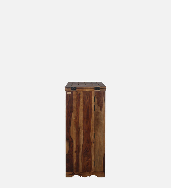 Rangrez Sheesham Wood Bar Cabinet In Provincial Teak Finish
