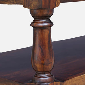 Rangrez Sheesham Wood Console Table In Provincial Teak Finish