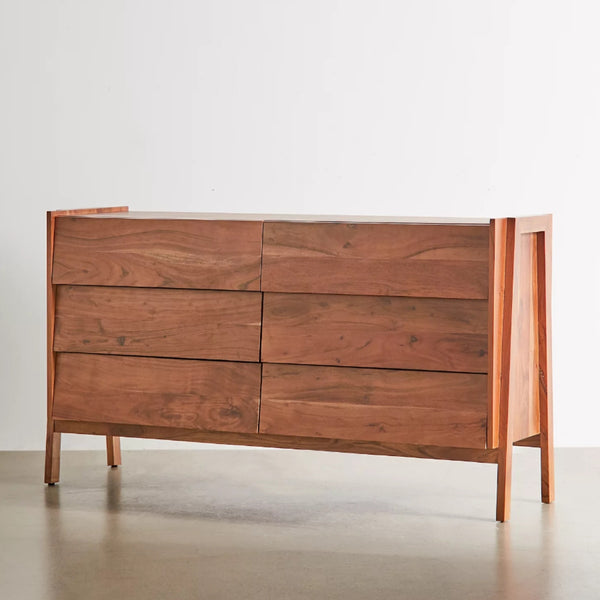Wallace Solid Wood Chest Of 6 Drawers In Matte Finish