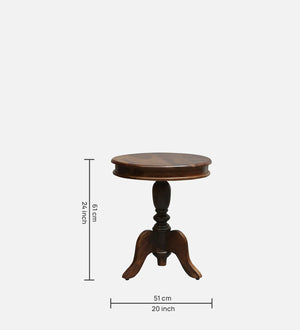 Broo Sheesham Wood End Table In Provincial Teak Finish