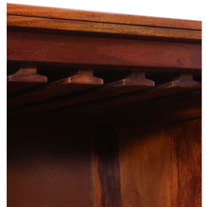 Rangrez Sheesham Wood Bar Cabinet In Honey Oak Finish