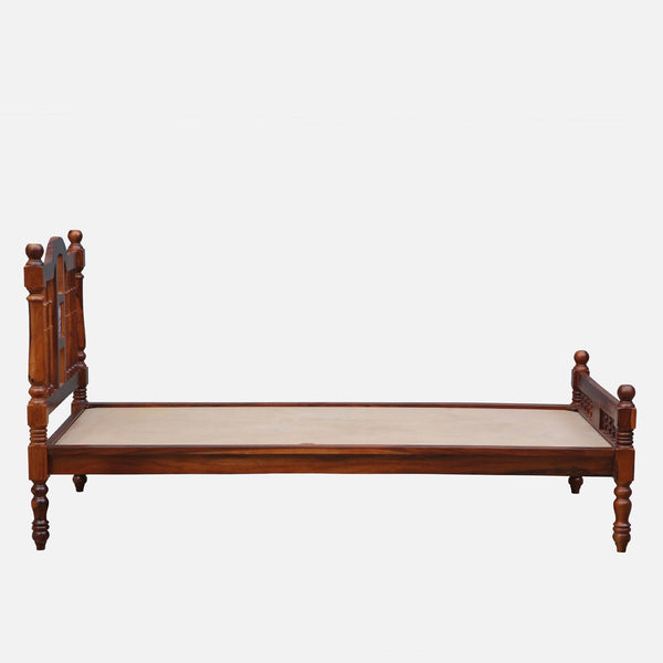Nilaya Sheesham Wood Single Bed In Honey Oak Finish (36 - 78 inch Mattress Size)