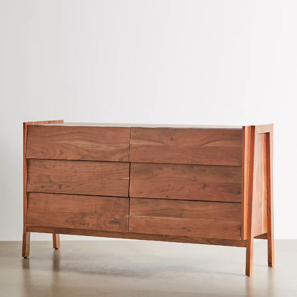 Wallace Solid Wood Chest Of 6 Drawers In Matte Finish