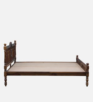 Nilaya Sheesham Wood King Size Bed In Provincial teak Finish (72 - 78 inch Mattress Size)