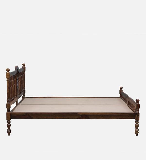 Nilaya Sheesham Wood King Size Bed In Provincial teak Finish (72 - 78 inch Mattress Size)
