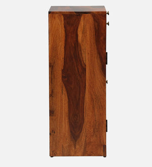 Vernia Sheesham Wood Bar Cabinet In Honey Oak Finish