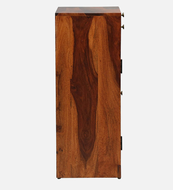 Vernia Sheesham Wood Bar Cabinet In Honey Oak Finish