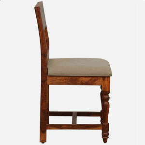 Rangrez Sheesham Wood Dining Chair In Honey Oak Finish (Set Of 2)
