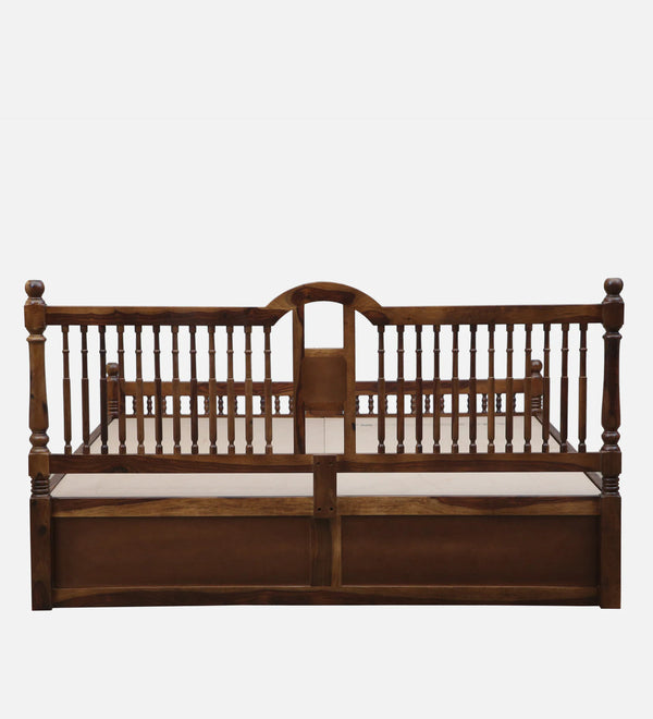 Nilaya Sheesham Wood King Size Bed In Provincial Teak Finish With Box Storage (72 - 78 inch Mattress Size)