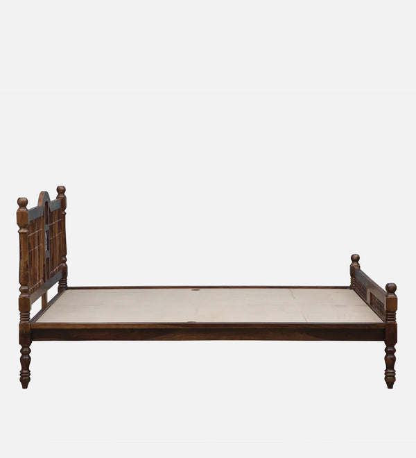Nilaya Sheesham Wood Queen Size Bed In Provincial teak Finish (60 - 78 inch Mattress Size)