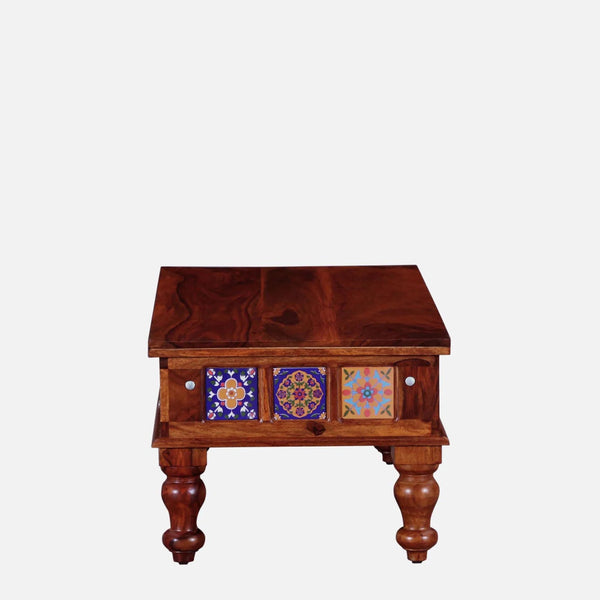 Rangrez Sheesham Wood Large Coffee Table In Honey Oak Finish
