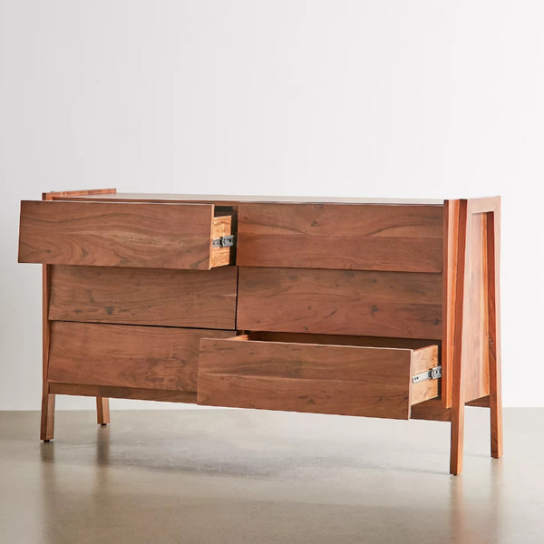 Wallace Solid Wood Chest Of 6 Drawers In Matte Finish