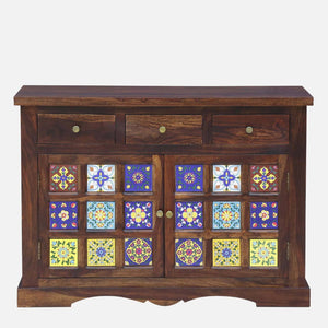 Rangrez Sheesham Wood Sideboard In Provincial Teak