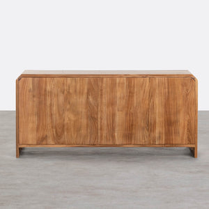 Riverhedge Solid Acacia wood Sideboard with 6 Drawers in Natural Finish