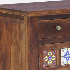 Rangrez Sheesham Wood Sideboard In Provincial Teak