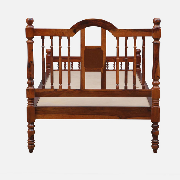 Nilaya Sheesham Wood Single Bed In Honey Oak Finish (36 - 78 inch Mattress Size)
