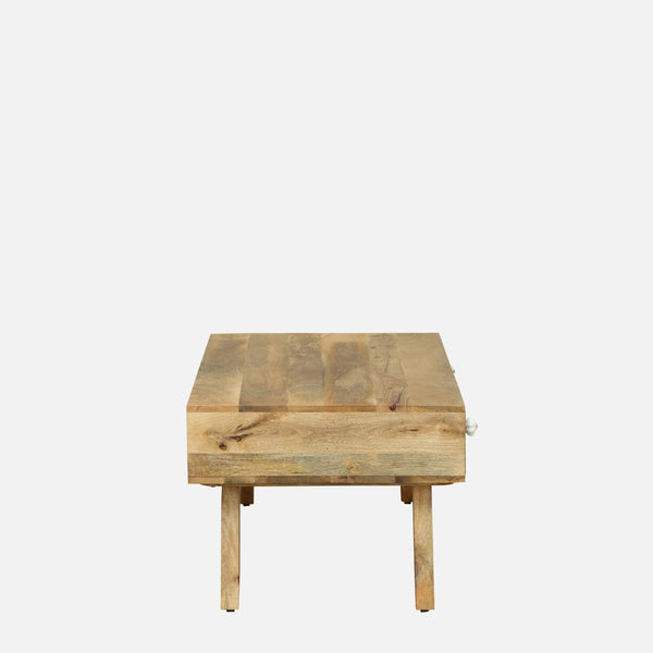 Herman Solid Wood Coffee Table In Natural Finish By Bohemiana