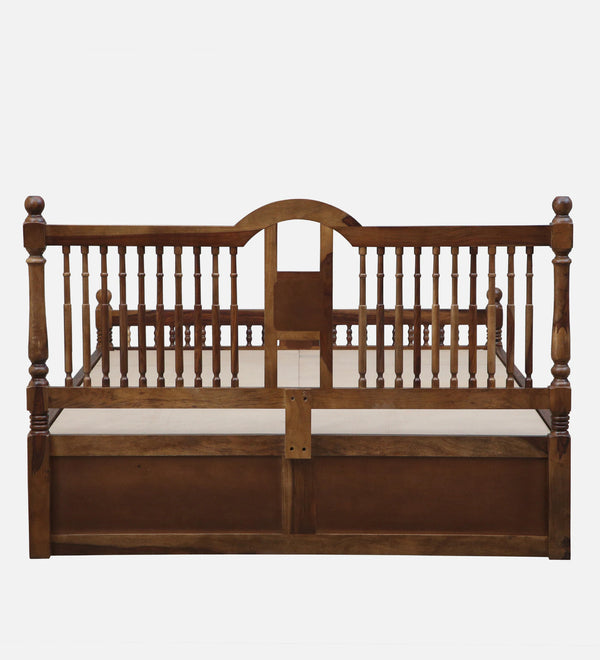 Nilaya Sheesham Wood Queen Size Bed In Provincial Teak Finish With Box Storage (60 - 78 inch Mattress Size)