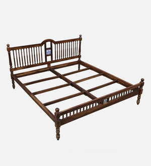 Nilaya Sheesham Wood King Size Bed In Provincial teak Finish (72 - 78 inch Mattress Size)