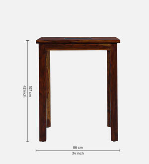 Lifty  Sheesham Wood Bar Table Set in Provincial Teak Finish With 2 Chairs