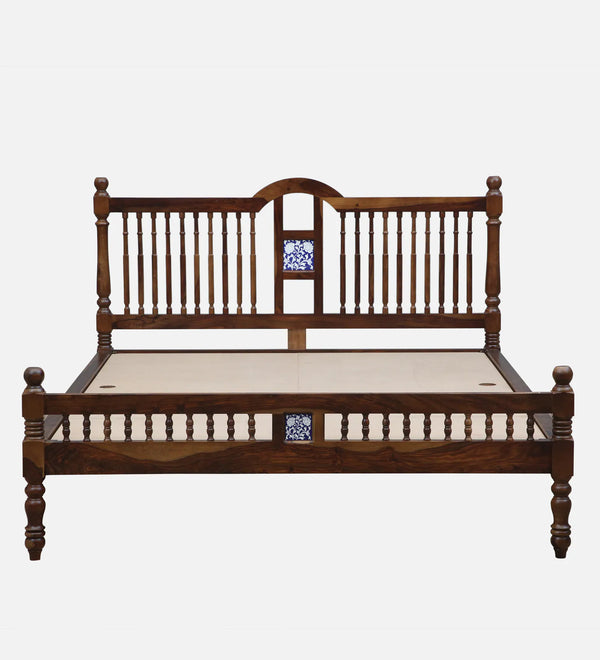 Nilaya Sheesham Wood Queen Size Bed In Provincial teak Finish (60 - 78 inch Mattress Size)