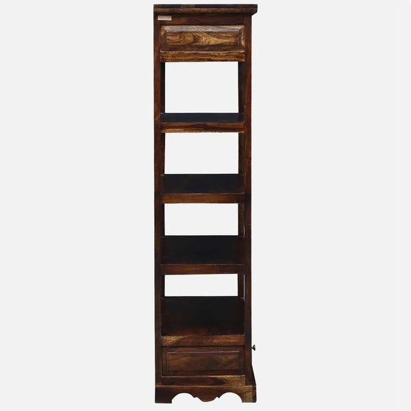 Rangrez Sheesham Wood Book Shelf In Provincial Teak Finish