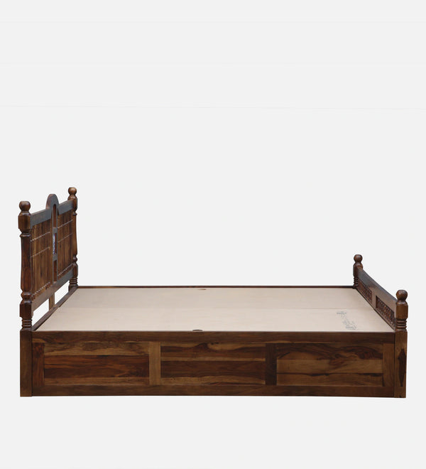 Nilaya Sheesham Wood King Size Bed In Provincial Teak Finish With Box Storage (72 - 78 inch Mattress Size)