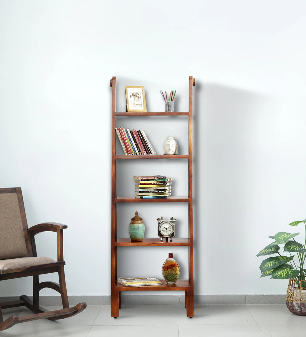 Benno Sheesham Wood Book Shelf In Honey Oak Finish