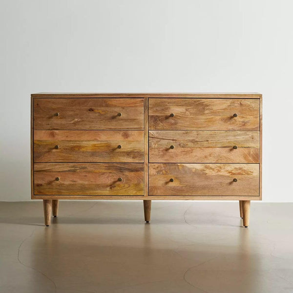 Rowling Solid Wood Chest Of 6 Drawers In Matte Finish