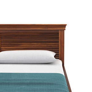 Hearti Sheesham Wood Queen Size Bed In Teak Finish With Box Storage (60 x 78 inches)