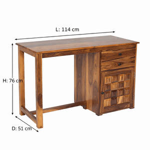 Sisi Sheesham Wood Study Table in Teak Finish