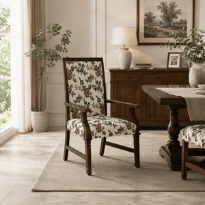 Brotton Sheesham Wood Arm Chair In Provincial Teak Finish