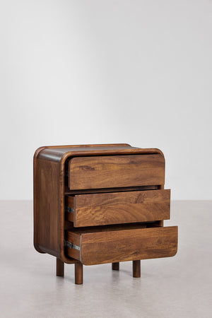 Nara Solid mango wood Chest of drawer with 3 Drawer in Provincial Teak Finish