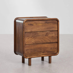 Nara Solid mango wood Chest of drawer with 3 Drawer in Provincial Teak Finish