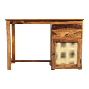 Eye Sheesham Wood Study Table in Teak Finish